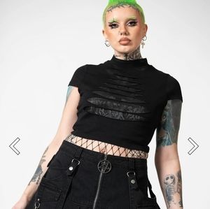 **SOLD**Hettie Slashed Crop Top